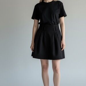 Theory Black Wool Skirt with Pockets